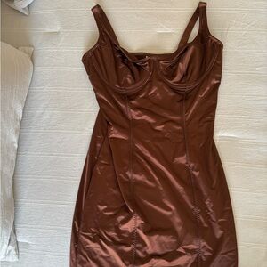 Popilush satin shape wear dress